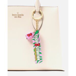 New Kate Spade Bubble Gum Bag Charm Pink / Green Multi